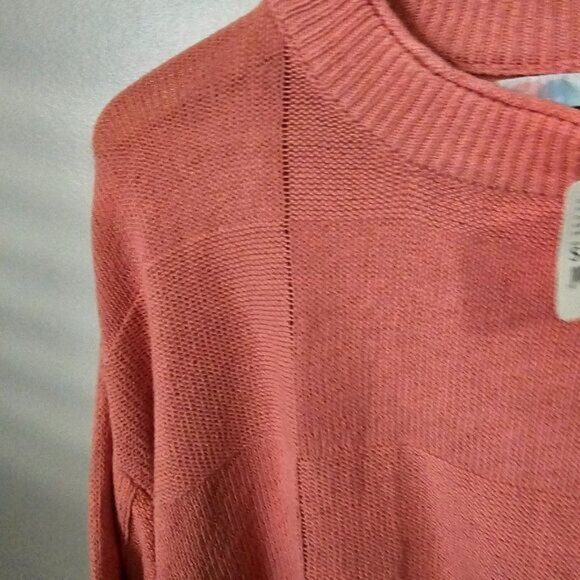 NWT FREE PEOPLE BEACH CORAL/CORA CREW NECK PULLOVER SWEATER COTTON SIZE SMALL - Picture 7 of 16